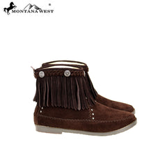 MBT-1907  Montana West Western Booties - Coffee By Size