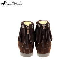 MBT-1907  Montana West Western Booties - Coffee By Size