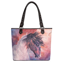 MW1021-8112  Montana West Horse Canvas Tote Bag