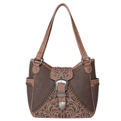 MW1111G-8005 Montana West Floral Embroidered Buckle Collection Concealed Carry Satchel