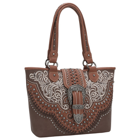 MW1126G-8317 Montana West Buckle Collection Concealed Carry Tote