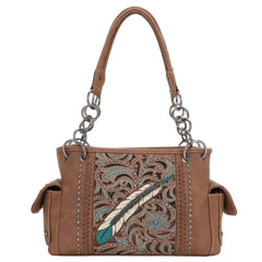 MW1133G-8085 Montana West Embroidered Collection Concealed Carry Satchel