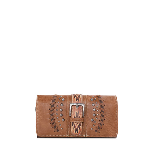 MW1134-W018 Montana West Aztec Tooled Collection Wallet