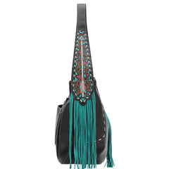 MW1135G-918 Montana West Embroidered Fringe Embroidered  Concealed Carry Hobo