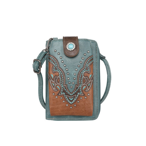 MW1144-183 Montana West Cut-out Collection Phone Wallet/Crossbody