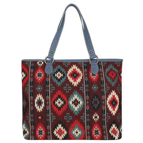 MW1174G-8112 Montana West Aztec Tapestry Concealed Carry Tote