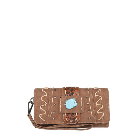 MW1221-W018 Montana West Tooled Collection Wallet