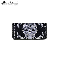 MW494-W002 Montana West Sugar Skull Collection Wallet