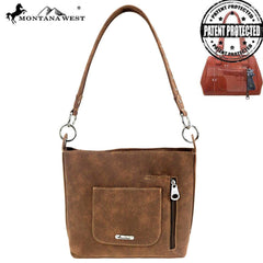 MW855G-918W  Montana West Embroidered Collection Concealed Carry Hobo Wallet Set