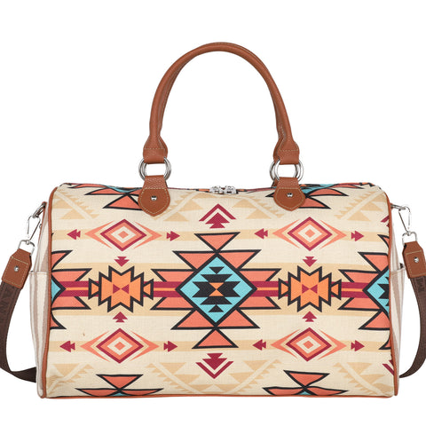 MW932-5110 Montana West Aztec Canvas Weekender Bag
