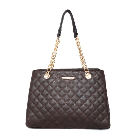 MWC-040 Montana West Basic Quilted Tote Coffee
