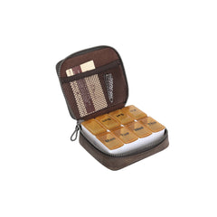 MWL-193 Montana West Genuine Leather  Pill Box Travel Organizer/ Zippered Case