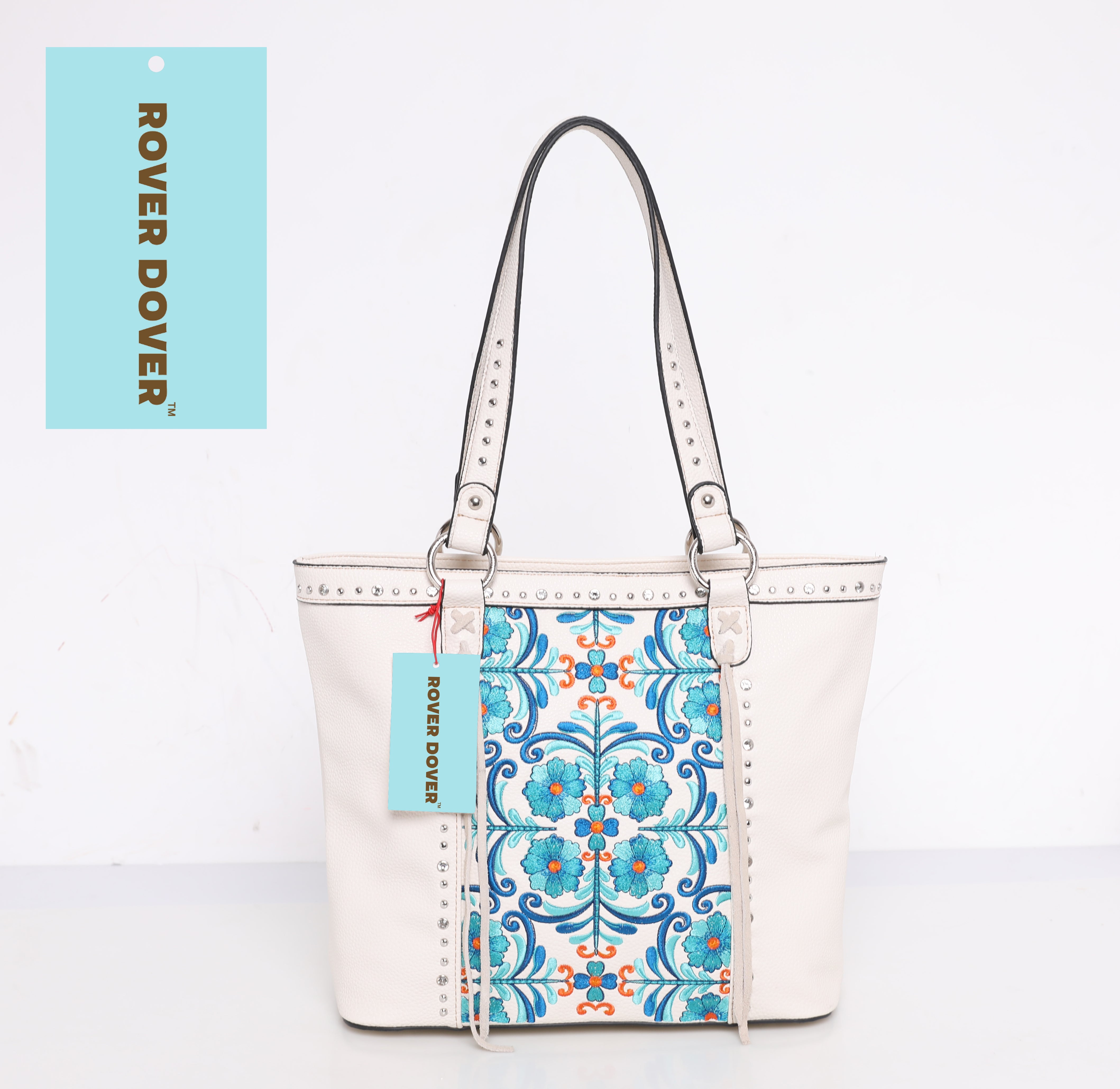 RD-813WH Rover Dover Genuine Leather Tote