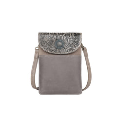 RLP-2003 Montana West Floral Tooled Genuine Leather Belt Loop Phone Holster Pouch/Multi-function Crossbody