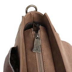 TR128G-918 Trinity Ranch Hair-On Leather Collection Concealed Handgun Hobo