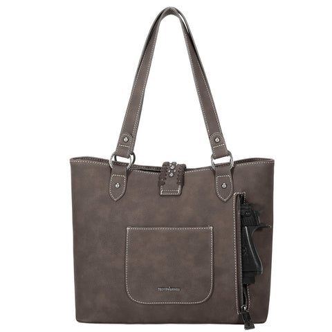 TR136G-8317 Trinity Ranch Hair On Cowhide Collection Concealed Carry Tote