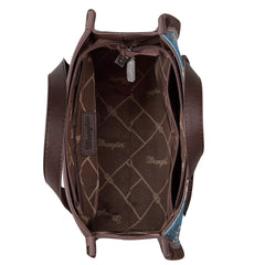 WG60-8317 Wrangler Vintage Retro Cowboy Cool Print Satchel/Crossbody -Jean