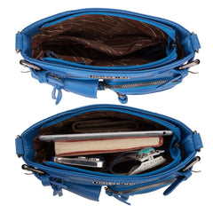 MWC-100ABL  Montana West Multi Pockets Crossbody Bag - Blue