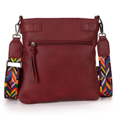 MWC-100ABDY  Montana West Multi Pockets Crossbody Bag - Burgundy