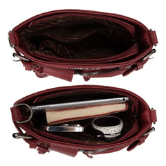 MWC-100ABDY  Montana West Multi Pockets Crossbody Bag - Burgundy