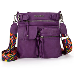 MWC-100APP   Montana West Multi Pockets Crossbody Bag - Purple