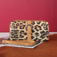 MW1240-W040  Montana West Leopard Print Collection Wallet - Light Brown