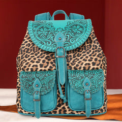 MW1173-9110 Montana West Tooled Collection Backpack - Turquoise