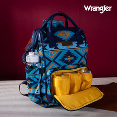 WG2204-9110  Wrangler Aztec Printed Callie Backpack - Navy