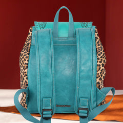 MW1173-9110 Montana West Tooled Collection Backpack - Turquoise