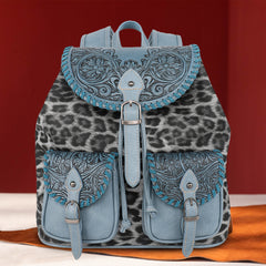 MW1173-9110 Montana West Tooled Collection Backpack - Blue