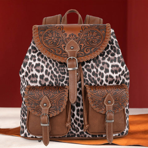 MW1173-9110 Montana West Tooled Collection Backpack - Pink