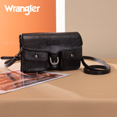 WG320-209  Wrangler Vintage-Inspired Crossbody Bag -Black