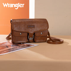 WG320-209  Wrangler Vintage-Inspired Crossbody Bag -Brown