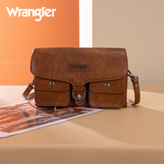 WG320-209  Wrangler Vintage-Inspired Crossbody Bag -Brown