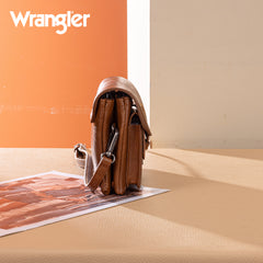 WG320-209  Wrangler Vintage-Inspired Crossbody Bag -Brown