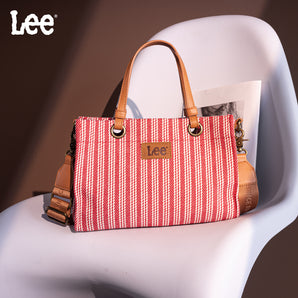LEE55-001 Lee Striped Collection Canvas Carry-All Tote Bag
