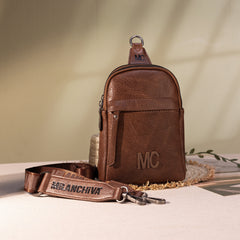 MC-2833 Milan Chiva Sling Bag/Crossbody/Chest Bag - Brown