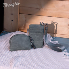 WG145-W007  Wrangler Embroidered Bi-Fold Wallet - Green