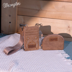 WG145-W007  Wrangler Embroidered Bi-Fold Wallet - Khaki