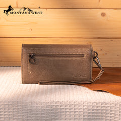 MW1330-W018 Montana West Tooled Embroidered Collection Wallet