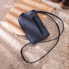 WG337-183  Wrangler Western Stitch RFID Phone Crossbody Wallet/Crossbody -Navy
