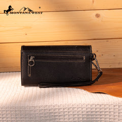 MW1330-W018 Montana West Tooled Embroidered Collection Wallet