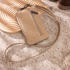 WG337-183  Wrangler Western Stitch RFID Phone Crossbody Wallet/Crossbody - Tan