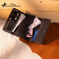 MW1330-W018 Montana West Tooled Embroidered Collection Wallet