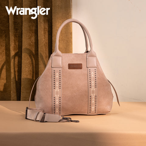 WG199-1824 Wrangler Carry-All Aztec Expandable Tote/Crossbody -Tan