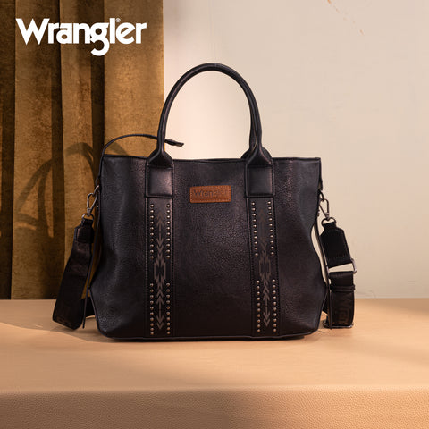 WG199-1824 Wrangler Carry-All Aztec Expandable Tote/Crossbody -Black