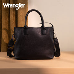 WG199-1824 Wrangler Carry-All Aztec Expandable Tote/Crossbody -Black