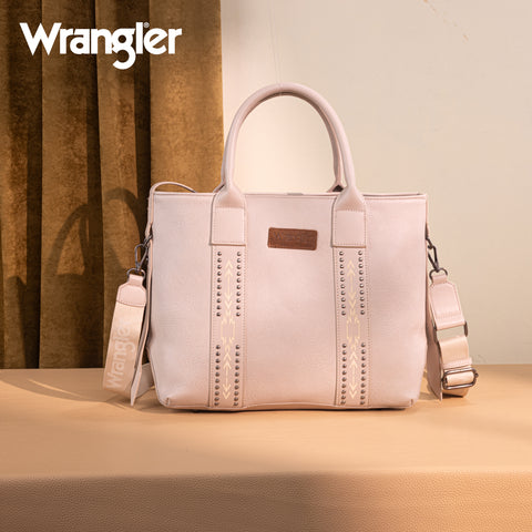WG199-1824 Wrangler Carry-All Aztec Expandable Tote/Crossbody - Beige