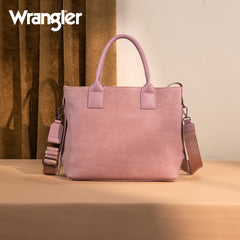 WG199-1824 Wrangler Carry-All Aztec Expandable Tote/Crossbody -Dark Pink