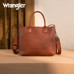 WG199-1824 Wrangler Carry-All Aztec Expandable Tote/Crossbody -Brown